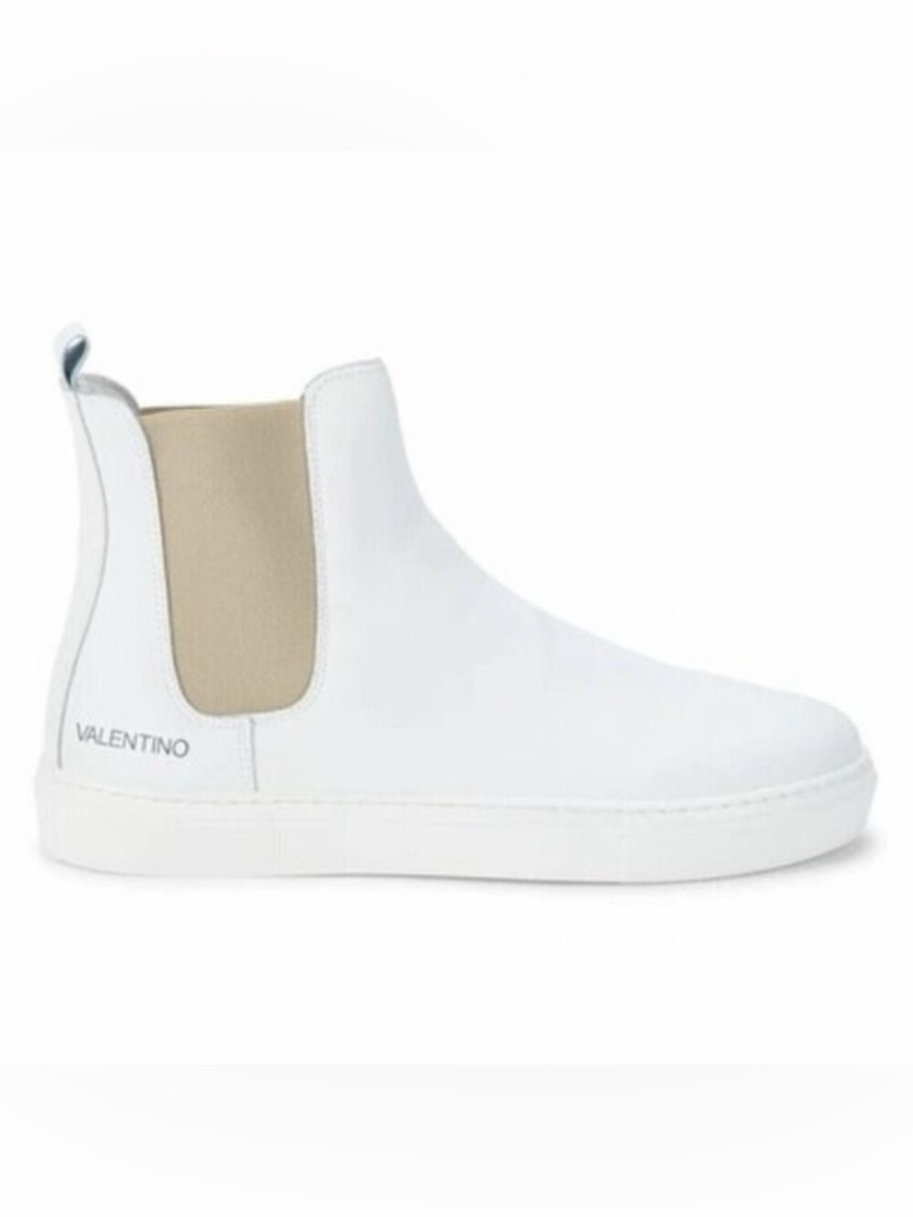 Valentino Men’s Tony Chelsea Boots Size 10.5 White Beige Made In Italy Luxury